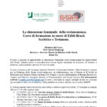 La dimensione femminile della testimonianza – Corso di Formazione – Roma