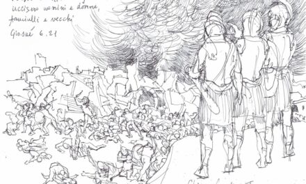 Lo sterminio di Gerico: uccisero uomini e donne, fanciulli e vecchi. Giosué 6-21 – DISEGNO DI STEFANO LEVI DELLA TORRE