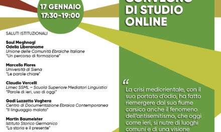 VERSO IL GIORNO DELLA MEMORIA – 17 gennaio h. 17:30-19:00 – Convegno online